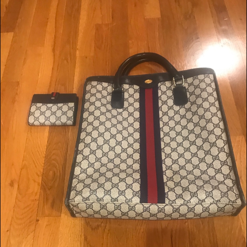 Vintage Gucci Tote and Wallet